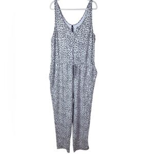 Torrid Sleep Size 3 Gray Leopard Print Sleeveless‎ Jumpsuit